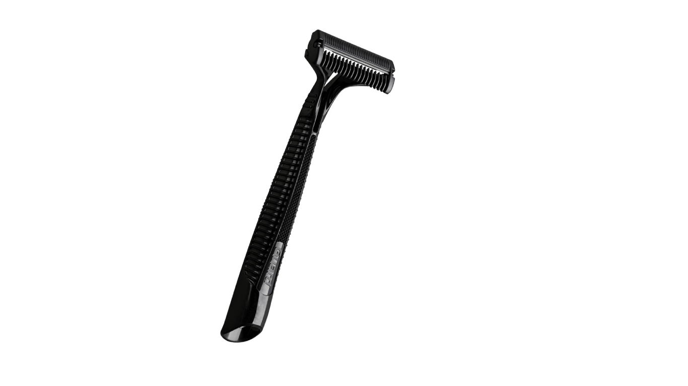 The Gillette Guard with single blade, fins, ergonomic blade, and hollow handle.